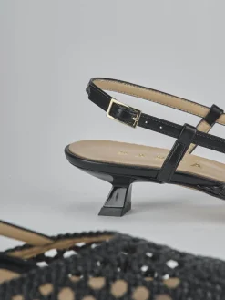 Clearance Slingback tacco 4cm pelle Donna Slingback