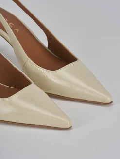 Clearance Slingback tacco 6cm pelle Donna Slingback