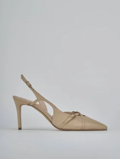 New Slingback tacco 7cm pelle Donna Slingback