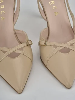 New Slingback tacco 7cm pelle Donna Slingback