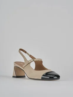 Clearance Slingback tacco 5cm pelle Donna Slingback