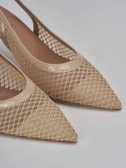 New Slingback tacco 7cm pelle Donna Slingback