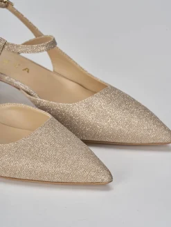 Discount Slingback tacco 4cm pelle Donna Slingback