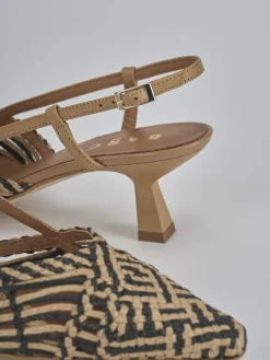 Outlet Slingback tacco 5cm pelle Donna Slingback