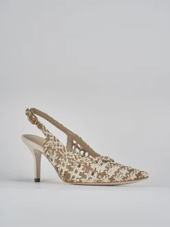 New Slingback tacco 7cm pelle Donna Slingback