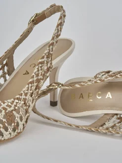 New Slingback tacco 7cm pelle Donna Slingback