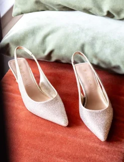 Slingback tacco 5cm pelle Donna Slingback