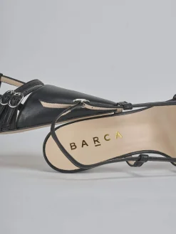 Clearance Slingback tacco 6cm pelle Donna Slingback