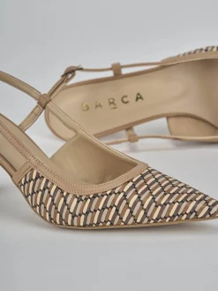 Slingback tacco 7cm pelle Donna Slingback