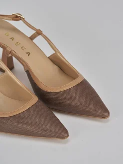 Slingback tacco 7cm pelle testa Donna Slingback