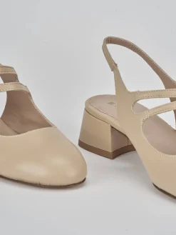 Sale Slingback tacco 4cm pelle Donna Slingback