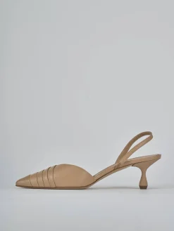 Discount Slingback tacco 5cm pelle Donna Slingback