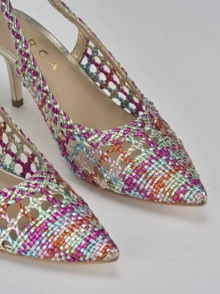 Slingback tacco 7cm pelle Donna Slingback