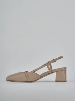 Discount Slingback tacco 5cm pelle Donna Slingback