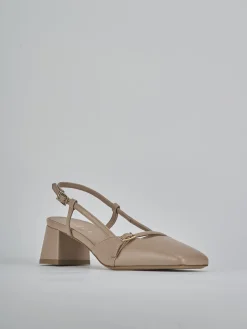 Discount Slingback tacco 5cm pelle Donna Slingback