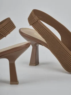 Slingback tacco 7cm pelle Donna Slingback