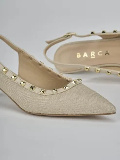 Slingback tacco 4cm pelle Donna Slingback