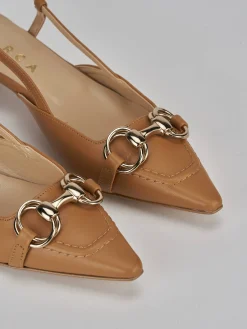 Outlet Slingback tacco 3cm pelle Donna Slingback