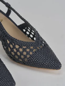 Clearance Slingback tacco 5cm pelle Donna Slingback