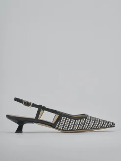 Discount Slingback tacco 4cm pelle Donna Slingback