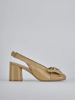 Outlet Slingback tacco 8cm pelle Donna Slingback