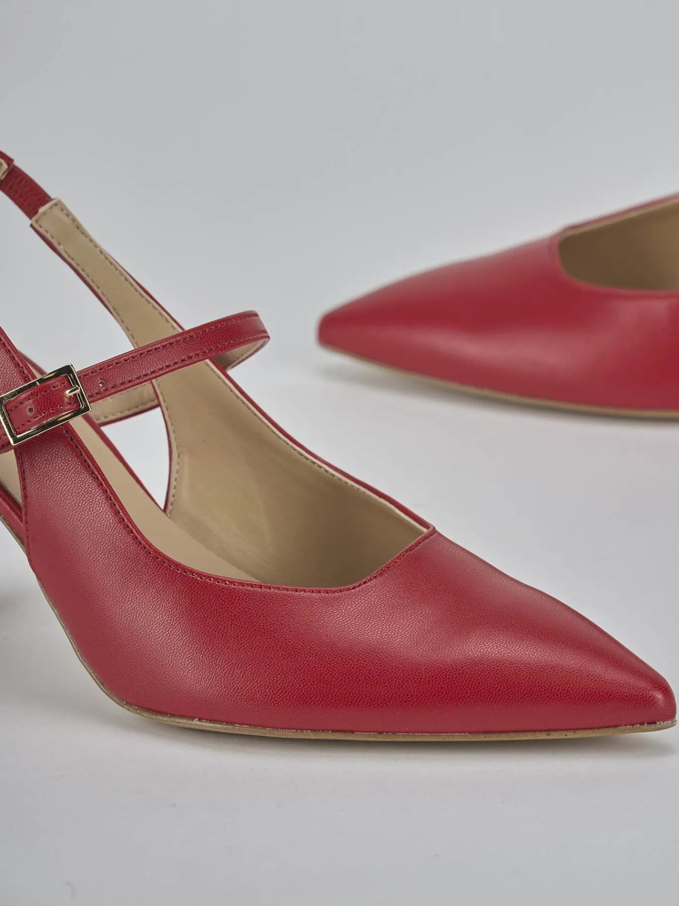 Online Slingback tacco 7cm pelle Donna Slingback