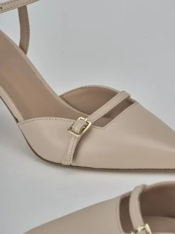 Sale Slingback tacco 8cm pelle Donna Slingback