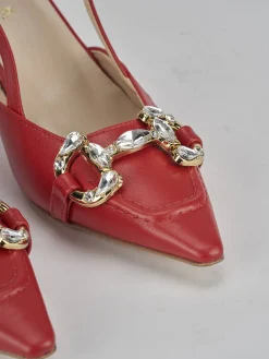 Slingback tacco 7cm pelle Donna Slingback