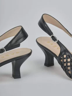 Clearance Slingback tacco 6cm pelle Donna Slingback