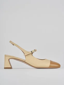 New Slingback tacco 5cm pelle Donna Slingback