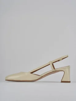 New Slingback tacco 5cm pelle Donna Slingback