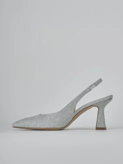 Discount Slingback tacco 7cm pelle Donna Slingback