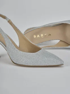 Discount Slingback tacco 7cm pelle Donna Slingback