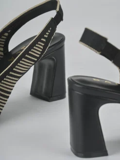 Discount Slingback tacco 7cm pelle Donna Slingback