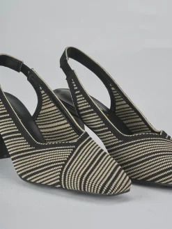 Discount Slingback tacco 7cm pelle Donna Slingback