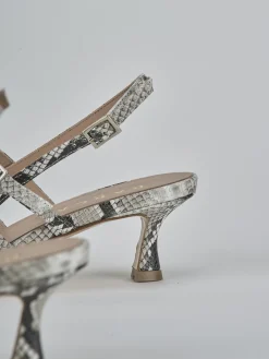 Hot Slingback tacco 5cm pitone Donna Slingback