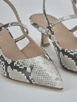 Hot Slingback tacco 5cm pitone Donna Slingback