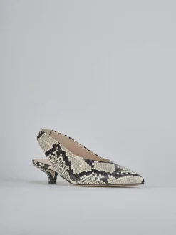 Sale Slingback tacco 4cm pitone Donna Slingback