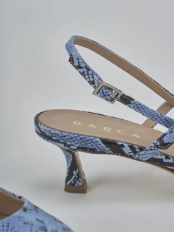 Best Slingback tacco 5cm pitone Donna Slingback