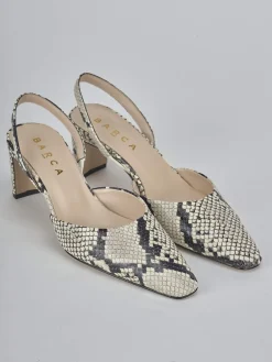 New Slingback tacco 6cm pitone Donna Slingback