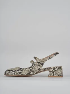 New Slingback tacco 4cm pitone Donna Slingback