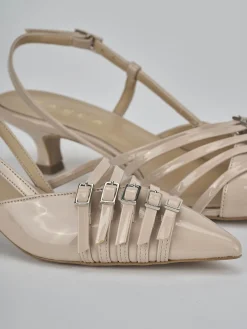 Discount Slingback tacco 4cm vernice Donna Slingback