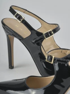 Outlet Slingback tacco 6cm vernice Donna Slingback