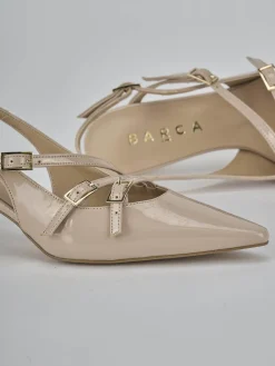 Slingback tacco 7cm vernice Donna Slingback