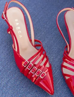 Slingback tacco 4cm vernice Donna Slingback