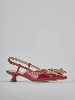 Clearance Slingback tacco 4cm vernice Donna Slingback