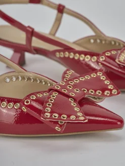 Clearance Slingback tacco 4cm vernice Donna Slingback