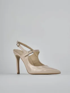Discount Slingback tacco 6cm vernice Donna Slingback