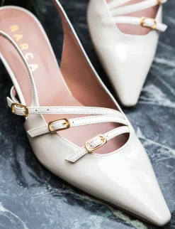 Discount Slingback tacco 6cm vernice Donna Slingback