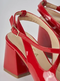 Clearance Slingback tacco 7cm vernice Donna Slingback